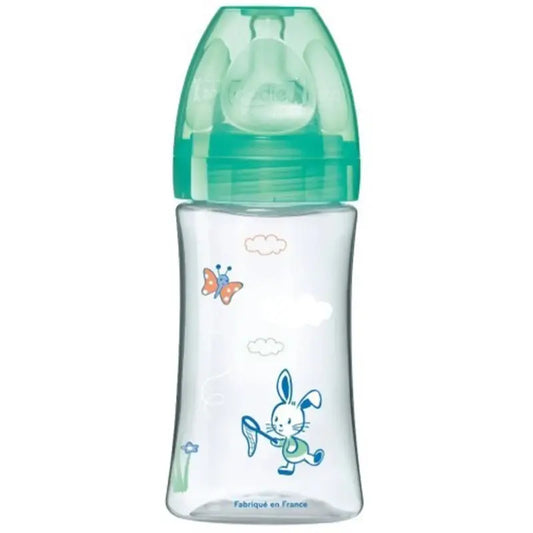 Dodie Biberon Anti-Colique Initiation+ 270ml (0-6m) - Vert lapin - Image 1