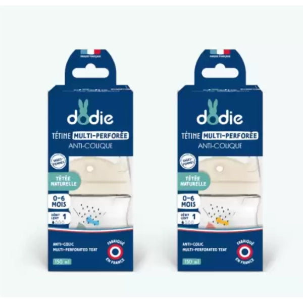 DODIE Biberon Tétine Multi-Perforée Anti-Colique Rose 0-6 mois - Image 2