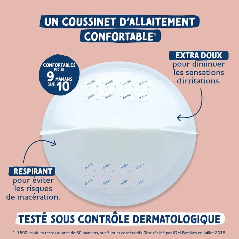 Coussinets d'Allaitement Jour Dodie Boîte de 50 - Image 2
