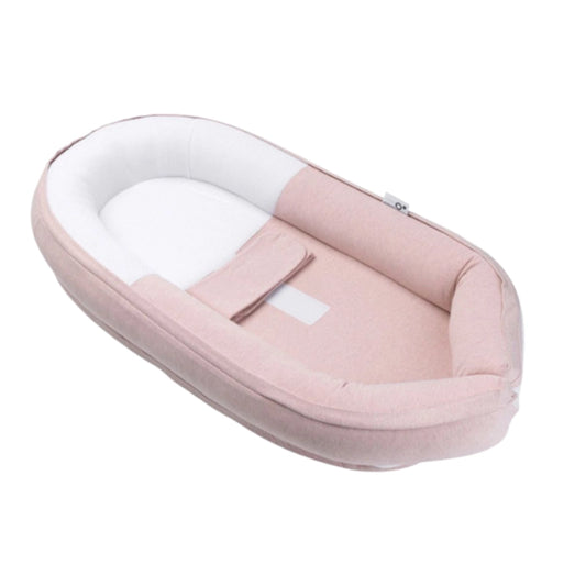 Doomoo Cocoon Chiné Rose – Réducteur de Lit pour Nouveau-Né - Image 1