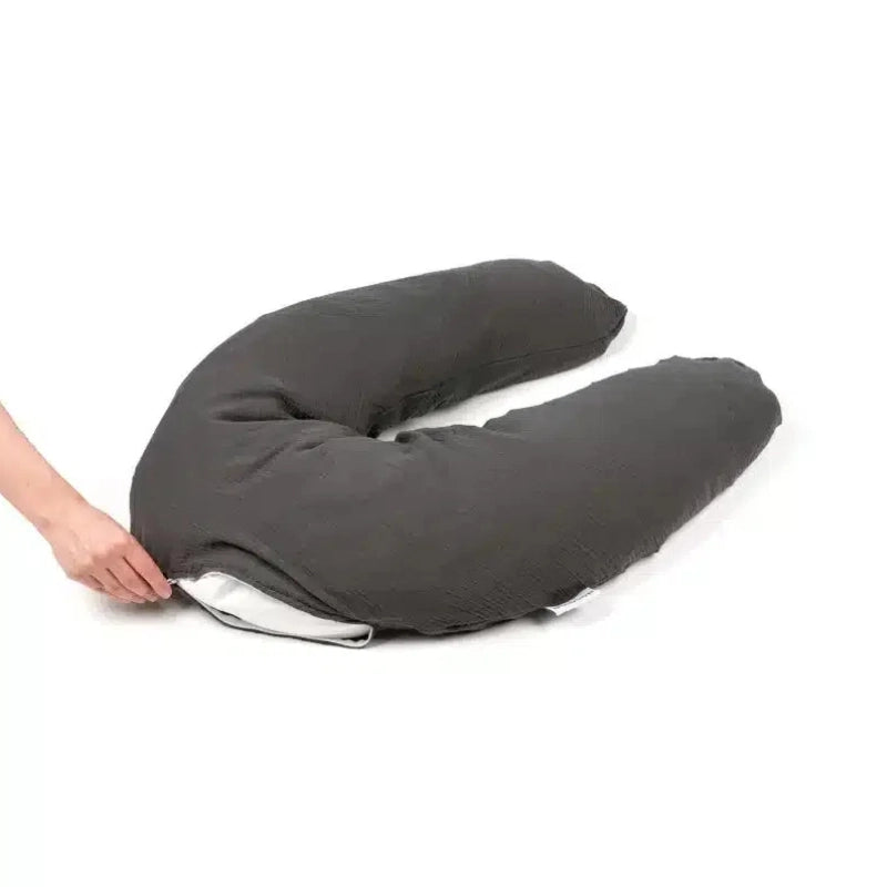 Doomoo Coussin D’Allaitement et Maternité COMFY BIG Tetra Gris - Image 4