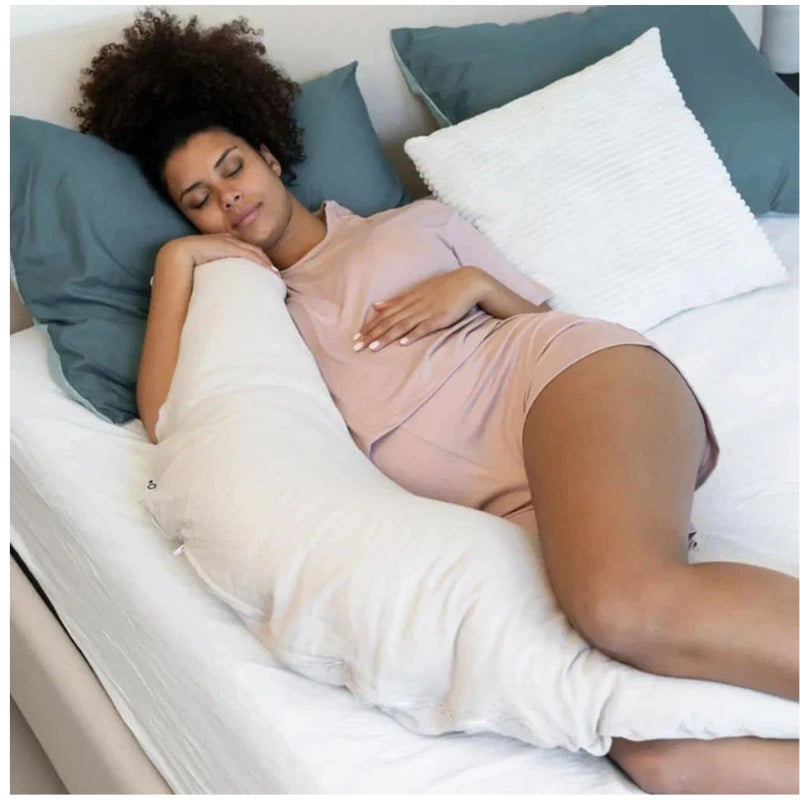 Doomoo coussin d'allaitement et de maternité Comfy Big Tetra – Almond - Image 4