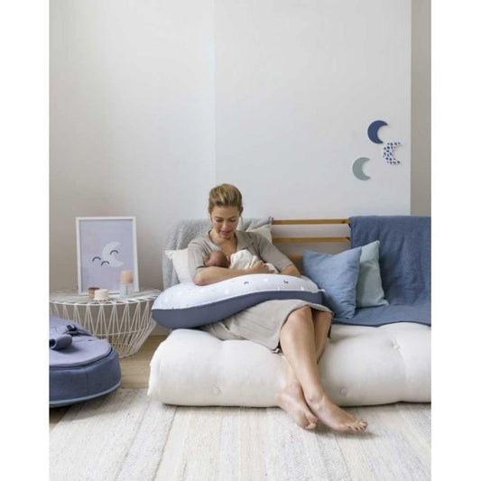 Doomoo Coussin d’allaitement et maternité blue grey moon Doomoo - Image 3