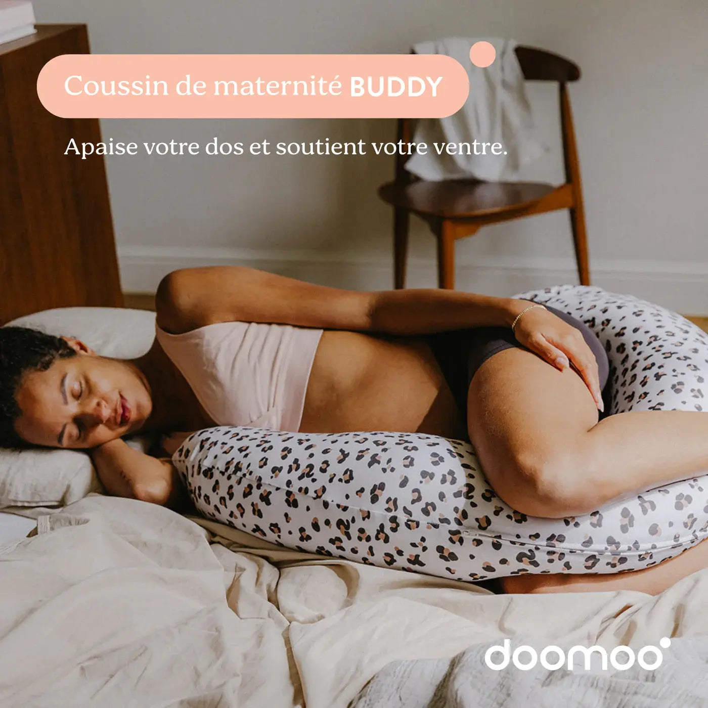 Doomoo Coussin d’allaitement et maternité Buddy Leopard - Image 4