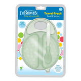 Dr. Brown’s Bol et cuillère à couvercles Travel Fresh™ 4M+  - Vert - Image 1