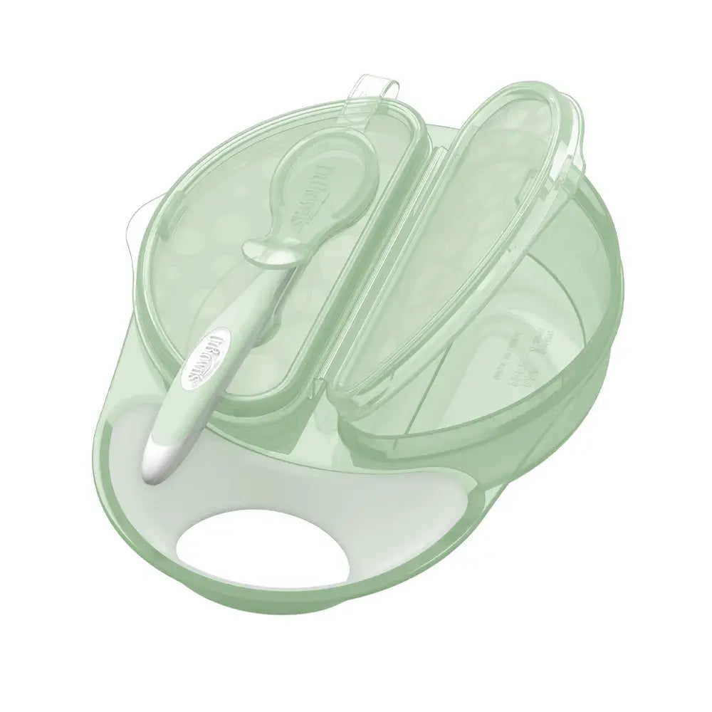 Dr. Brown’s Bol et cuillère à couvercles Travel Fresh™ 4M+  - Vert - Image 2
