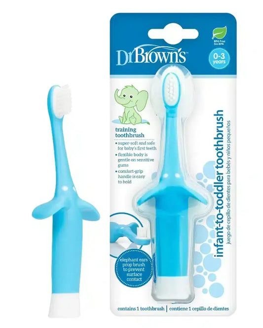 Dr. Brown’s Brosse à dents 0-3A – Bleu - Image 1
