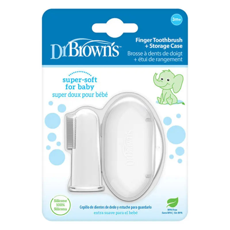 Dr browns Brosse à dents au doigt silicone 3m+ - Image 1