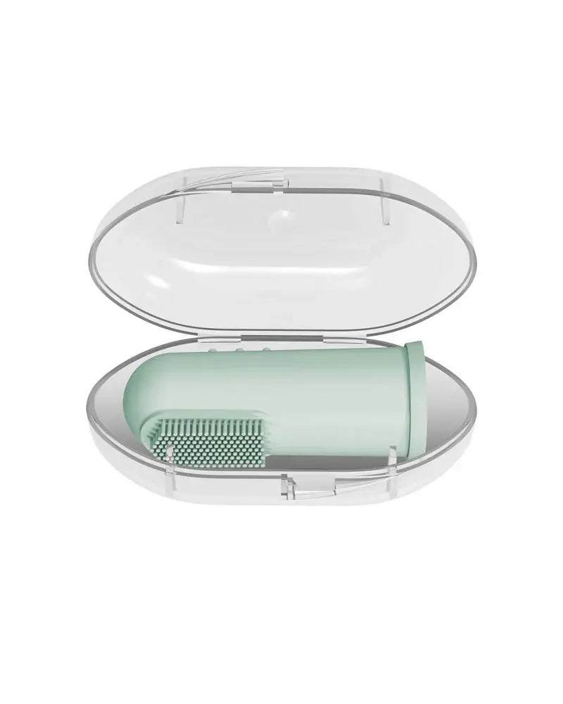 Dr. Brown's Brosse à dents en silicone avec étui 3M+ - Vert - Image 3