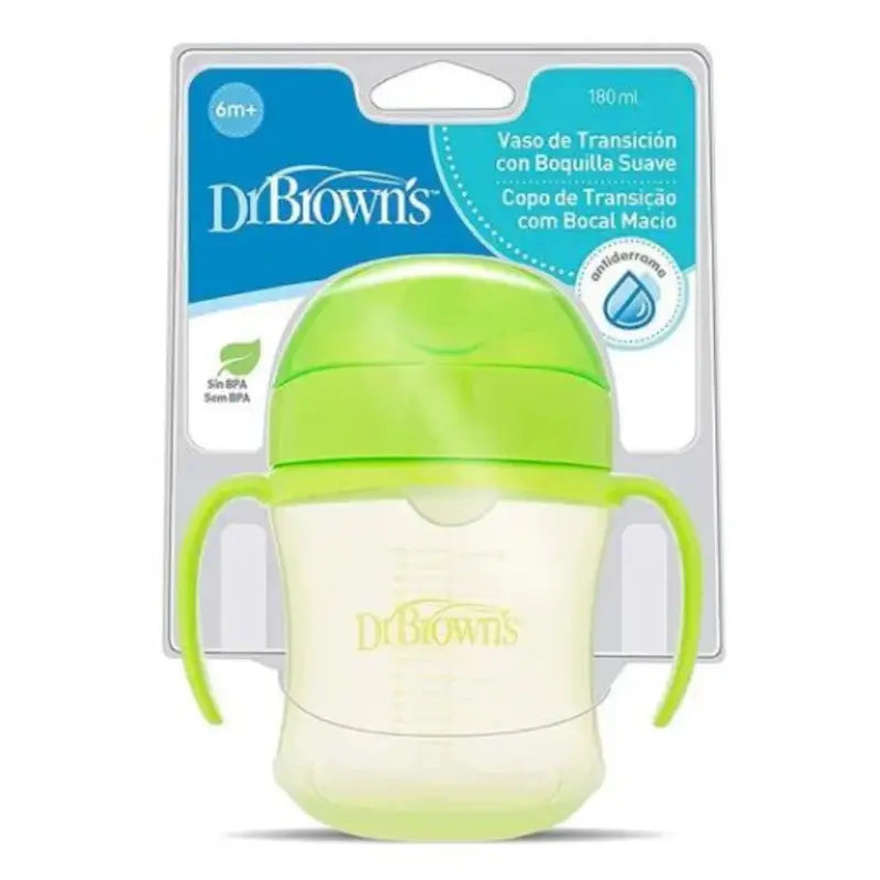 Dr. Brown’s Dr. Brown’s Goblet transition 180ml avec poignées 6M+ - Image 1