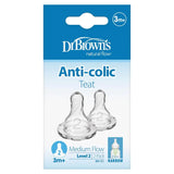 Dr. Brown’s Pack de 2 tétines Cole étroit L2 3M+ - Image 1
