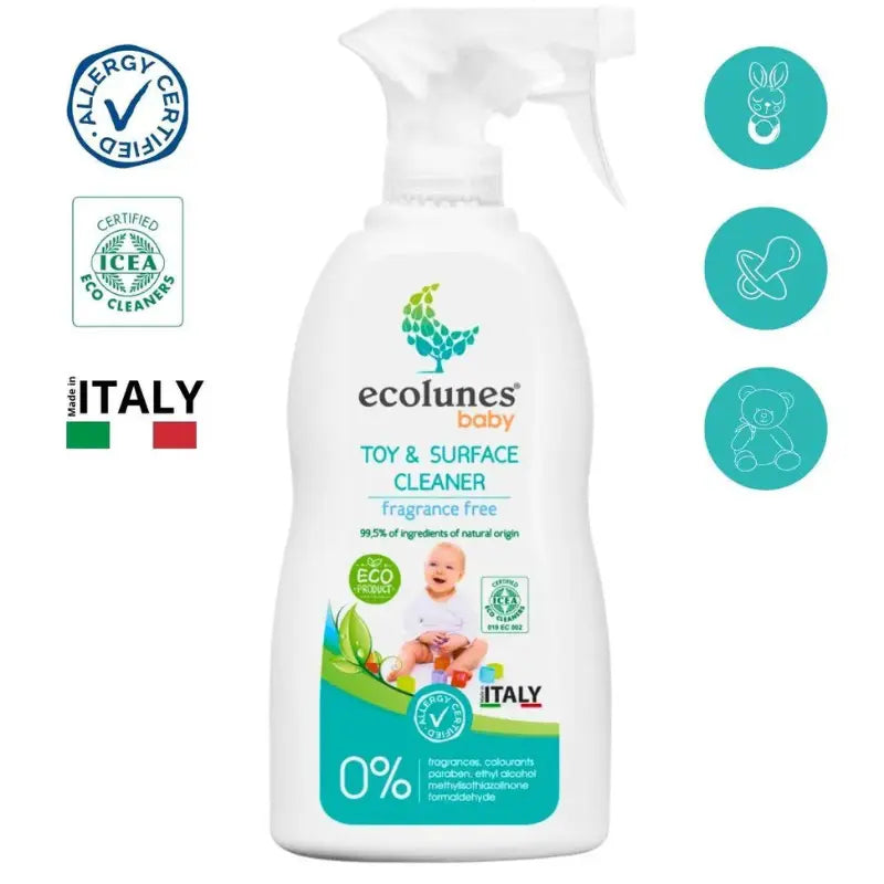 Ecolunes Spray Nettoyant Jouets et Surfaces Écologique Et Hypoallergénique 300ml - Image 2