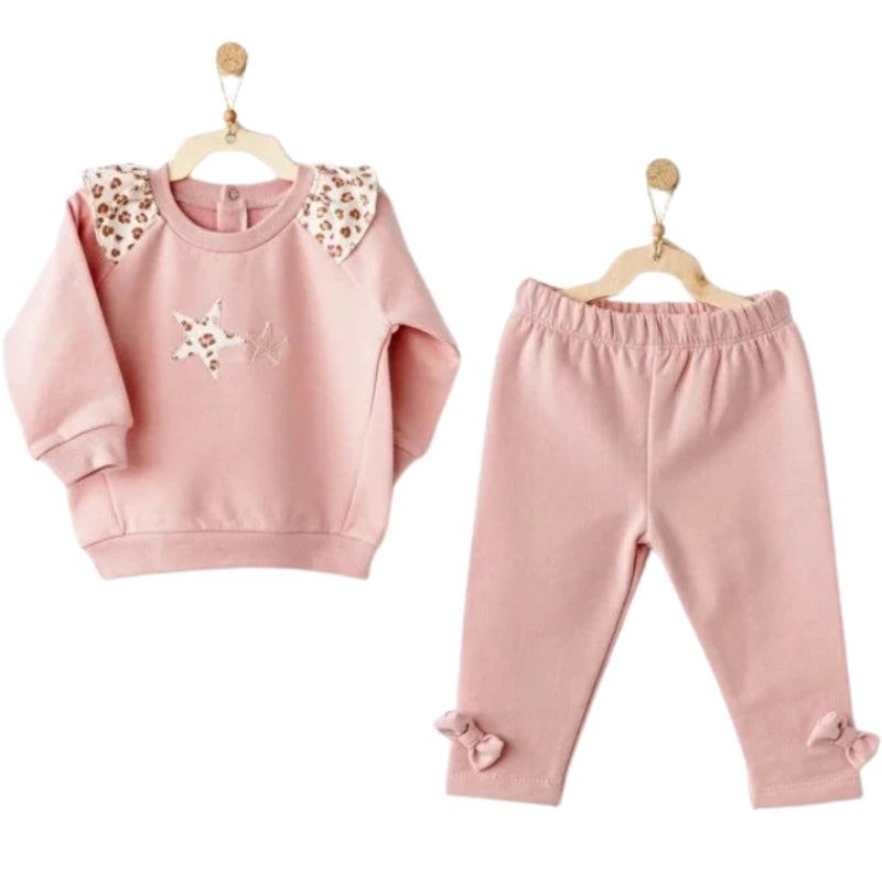 Ensemble 2 pièces Andywawa Ac26235 Petit Léopard Rose - Image 1