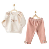 Ensemble 2 pièces Andywawa AC26236 Petit Léopard Écru Rose - Image 1