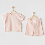 Ensemble 2 pièces de base pour bébé fille saumon, AC25900 Andywawa - Image 1