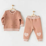 Ensemble 2 pièces pour bébé fille à fleurs Andywawa - Image 1