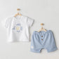 Ensemble 2 pièces pour bébé garçon « L'océan est mon endroit heureux » AC25608 Andywawa - Image 2