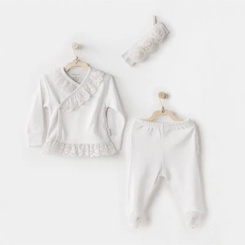 Ensemble 3 pièces pour bébé fille Andywawa Chic Girl - Image 1