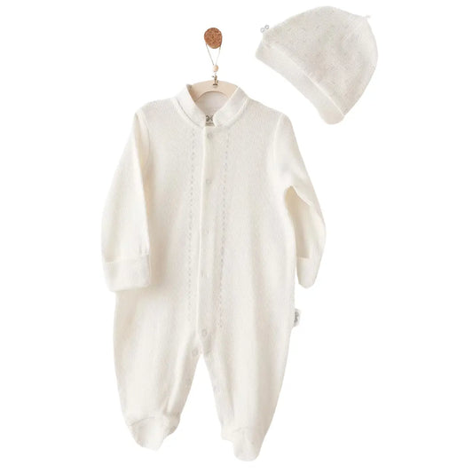 Ensemble barboteuse bébé garçon ANW-AC26704 Blanc - Image 1