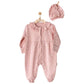 Ensemble barboteuse bébé Rose Andywawa - Image 1