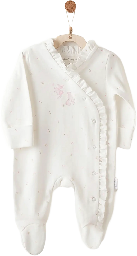 Ensemble barboteuse et bandeau pour bébé fille, idéal pour l'été ANW-AC26503 - Image 1
