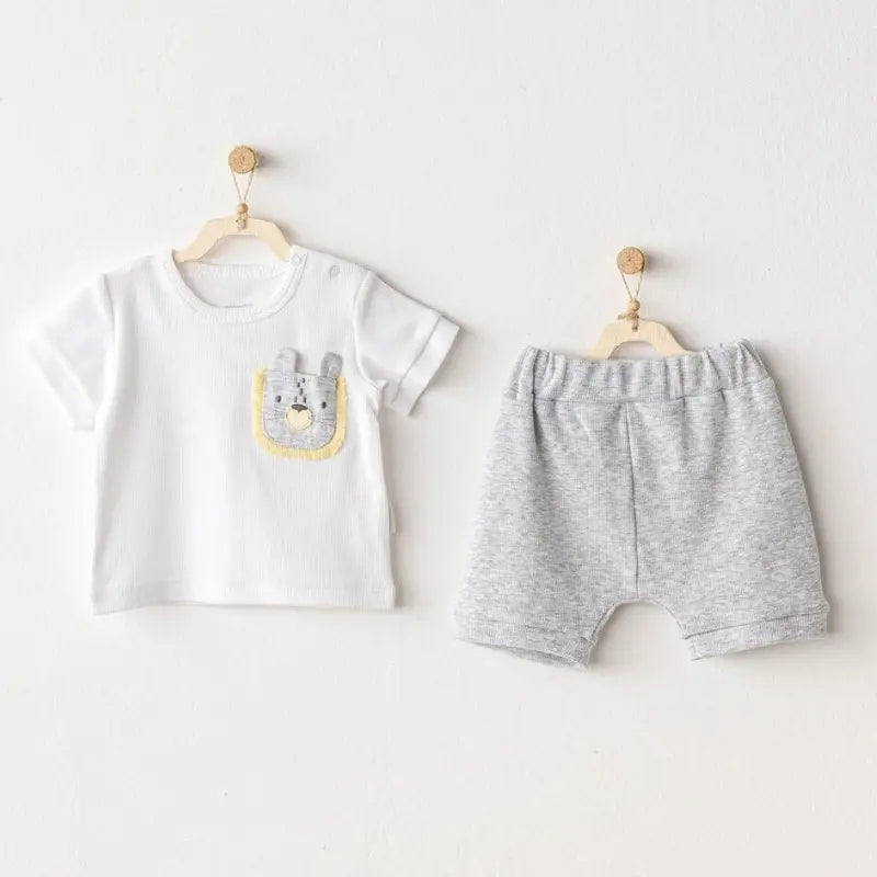 Ensemble bébé 2 pièces Andywawa – modèle AC25812 Little King Gris - Image 2