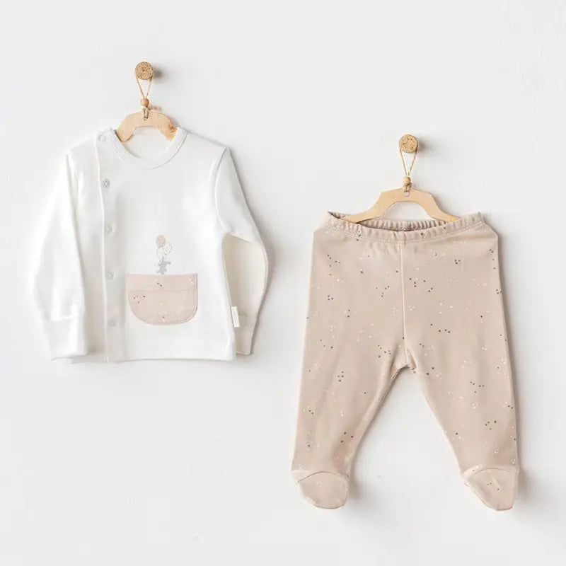 Ensemble bébé basique 2 pièces avec boutons-pression sur les côtés  Andywawa - Image 1