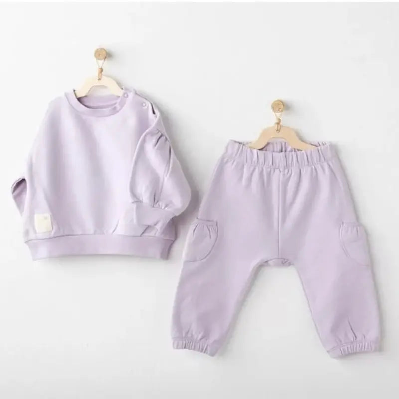 Ensemble bébé basique 2 pièces Lilas Andy Wawa  Ac25353 - Image 1