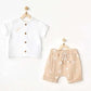 Ensemble Bébé en Mousseline 2 Pièces Blanc et Beige AC24517 – Andywawa - Image 2