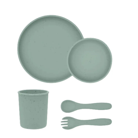 Ensemble d'alimentation 5 pièces Sauge de silicone platine - Image 1