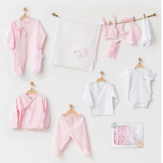 Ensemble de 10 pièces pour bébé fille rose Andywawa - Image 1