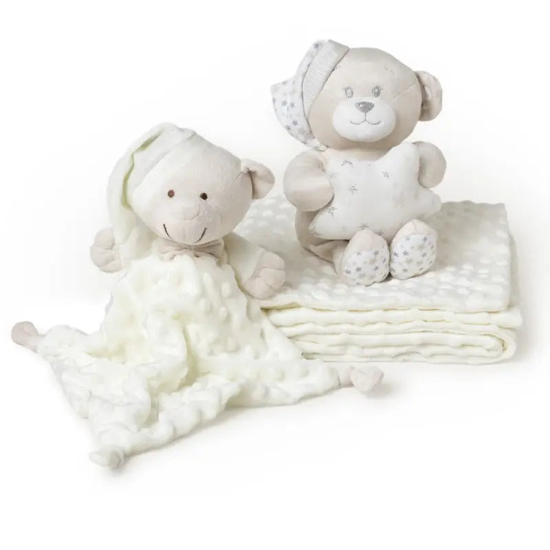 Ensemble de 3 pièces Petite Maison  Peluche + Couverture + Dou Dou Beige - Image 3