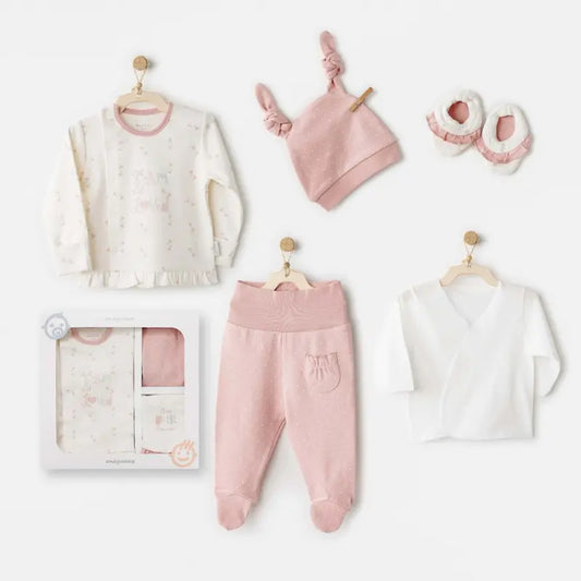 Ensemble de 5 pièces Andywawa pour la sortie de l'hôpital de bébé AC26080 Écru - Image 1