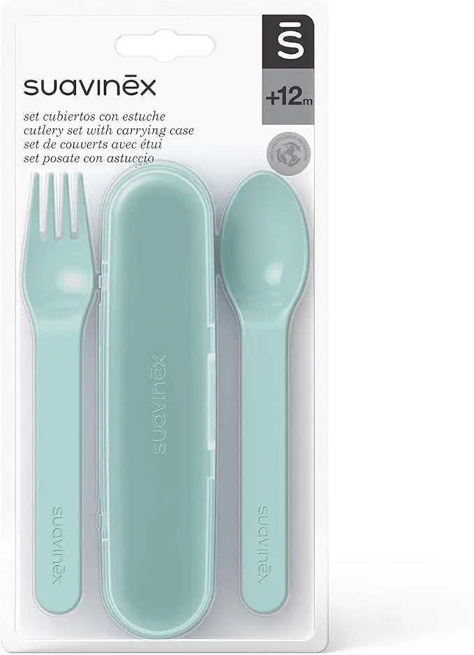 Ensemble de couverts Suavinex avec boîte + 12 m Vert - Image 2
