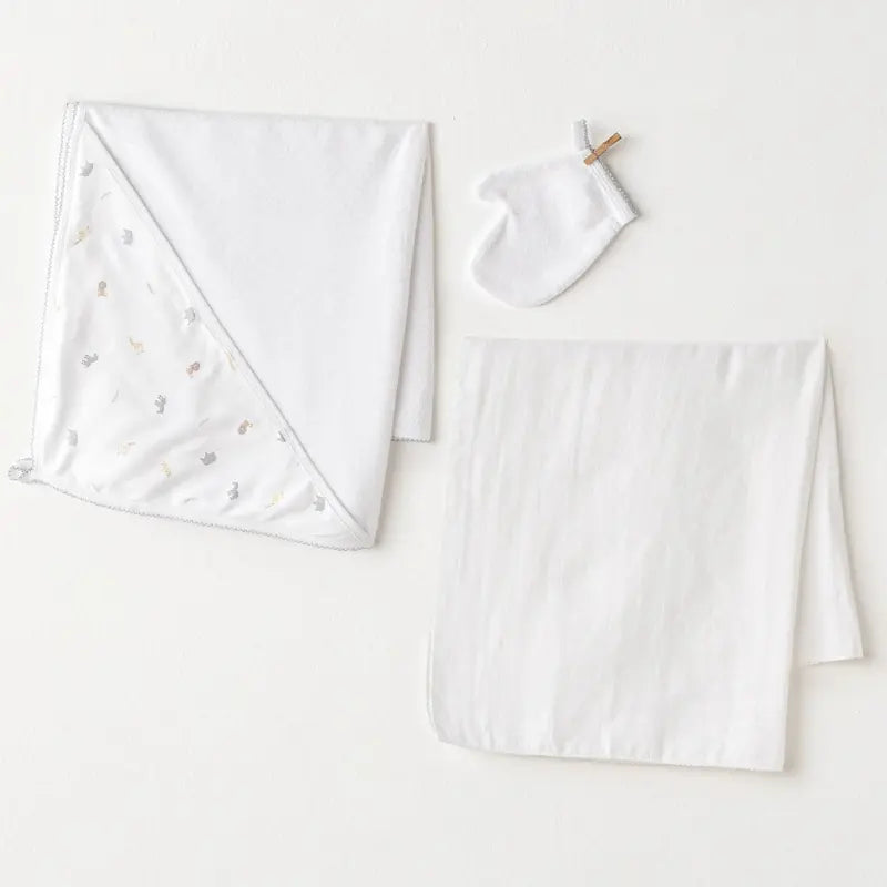 Ensemble de serviettes Andywawa Little King 3 pièces AC25815 Blanc - Image 2