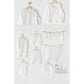 Ensemble de sortie d'hôpital 10 pièces pour bébé fille, brodé en dentelle, couleur écru, élégant, Andywawa, AC22561 - Image 1