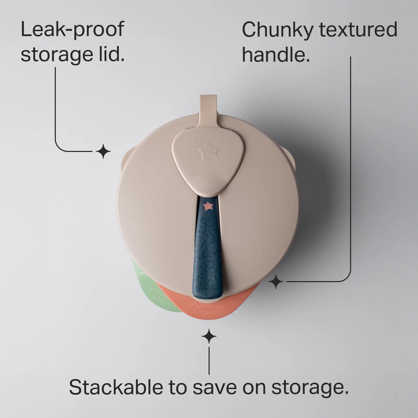 Gamelles Tommee Tippee Easy Scoop avec couvercle de voyage et cuillère - Image 6