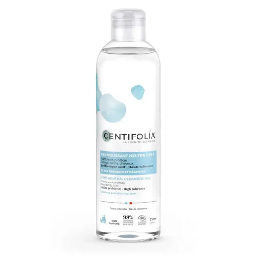 Gel Moussant Neutre 3 en 1 Bio - Visage et Corps 250 ml - Centifolia - Image 1
