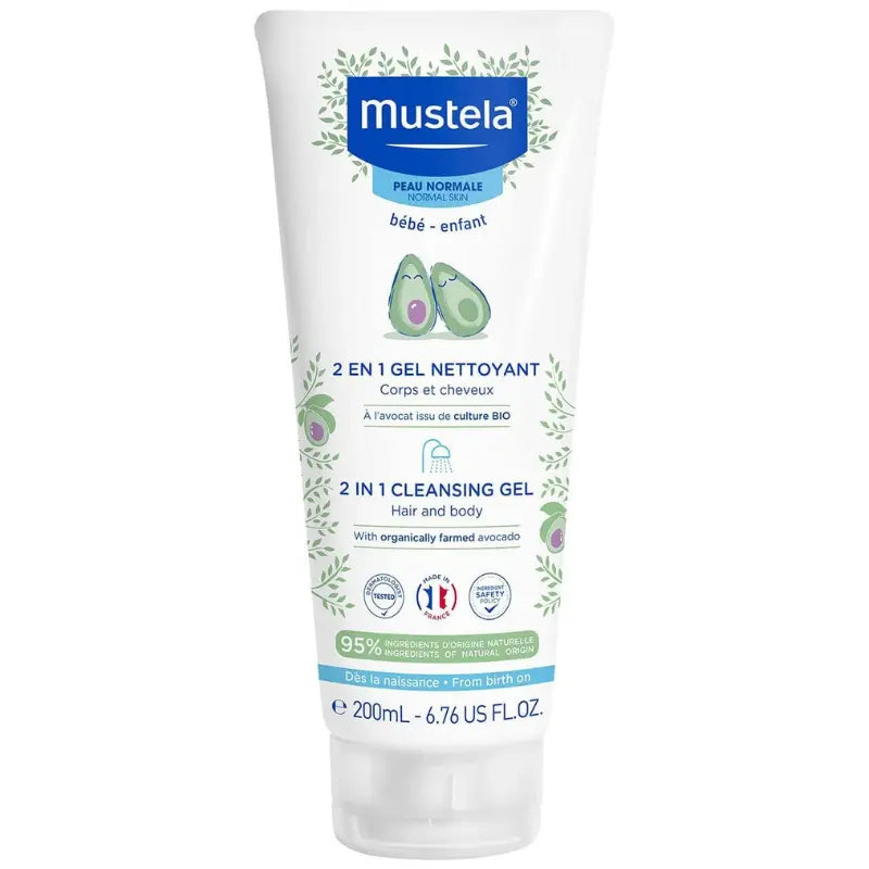 Gel nettoyant 2 en 1 Mustela 200 ml - Image 1