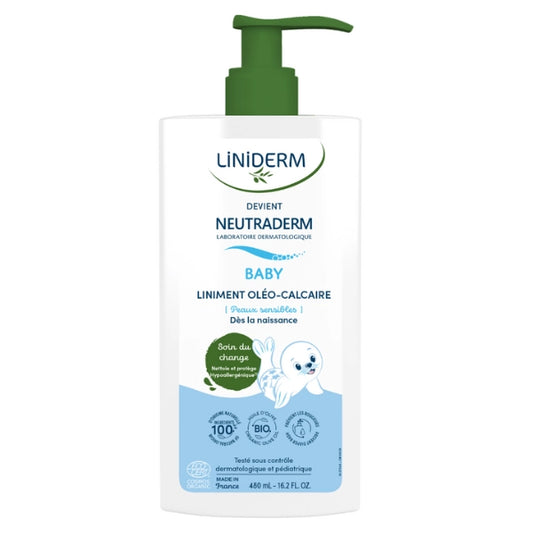 Gilbert liniderm neutraderm liniment oléo-calcaire certifie bio 480 mL - Image 1