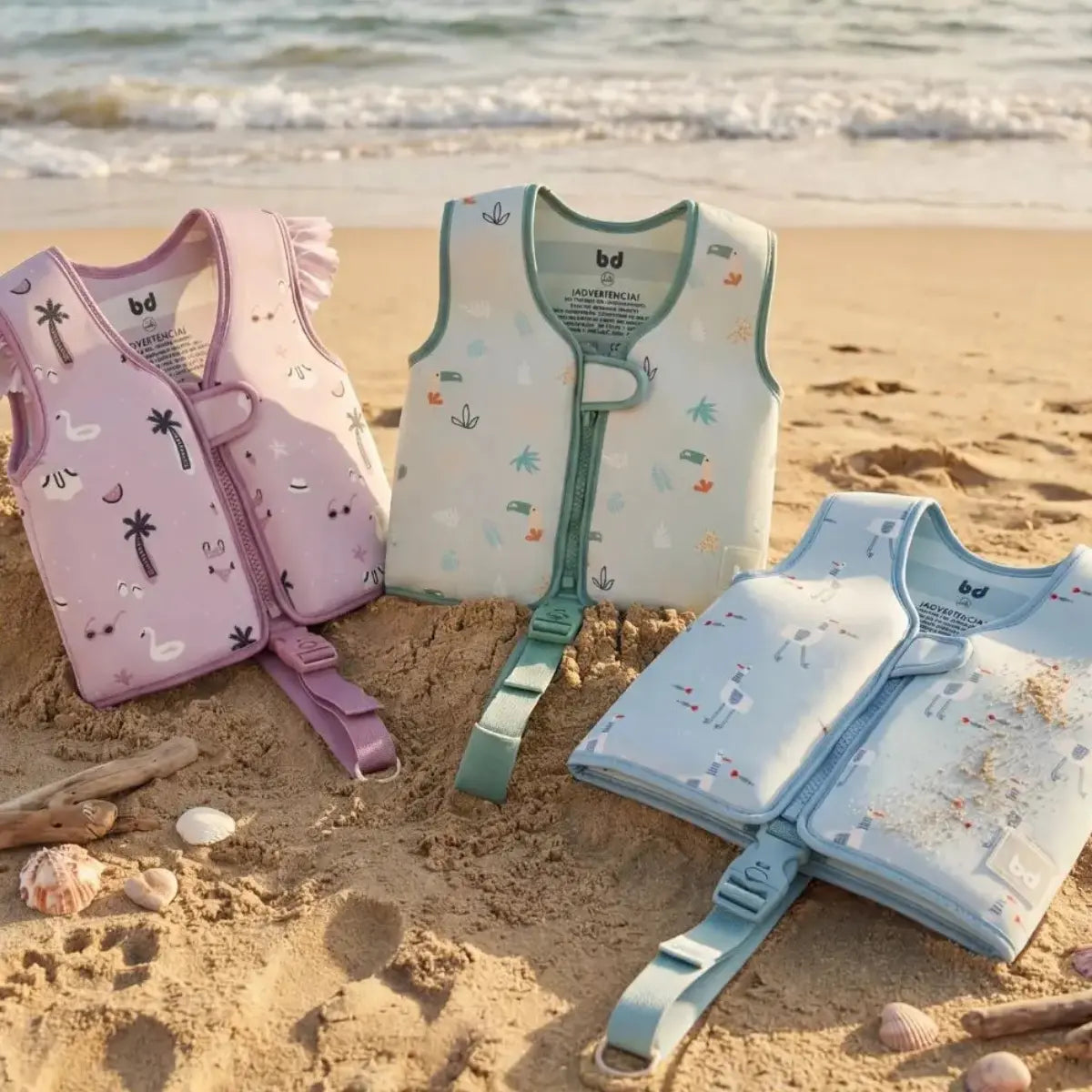 Gilet de natation bébé anti-UV UPF 50+ Bimbidreams Vert - Image 5