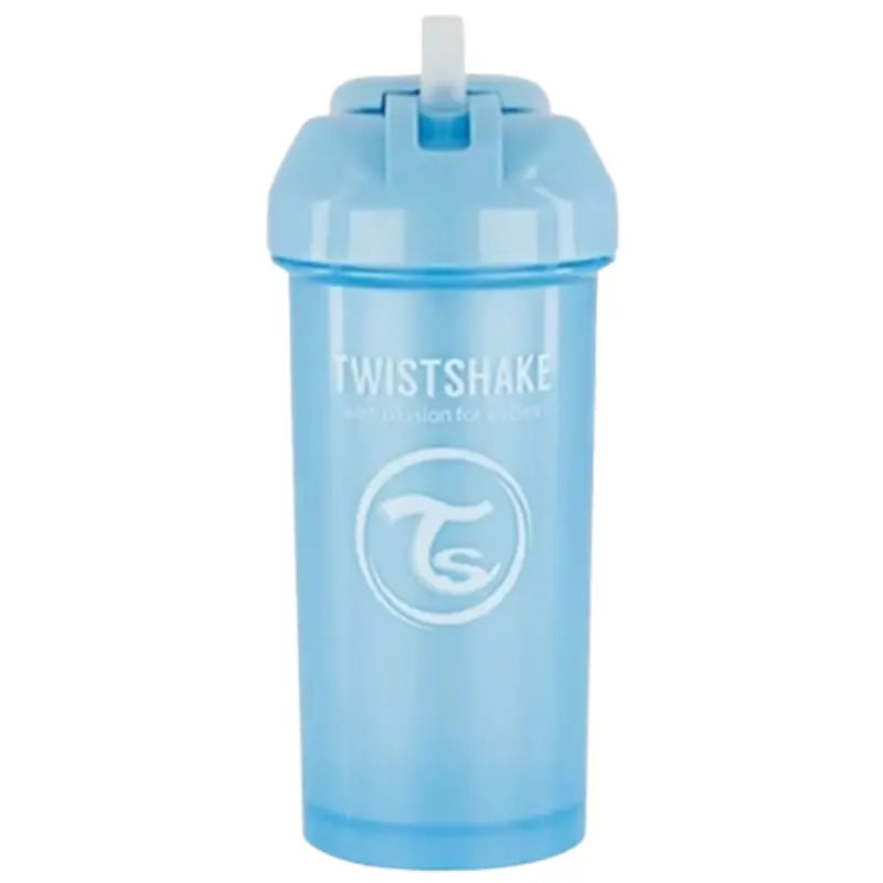Gobelet à paille Twistshake 360 ​​ml - Bleu perle- 6+m - Image 1