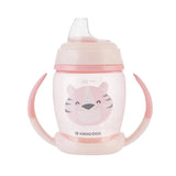 Gobelet PP avec bec verseur en silicone 200 ml Happy Face Rose - Image 1