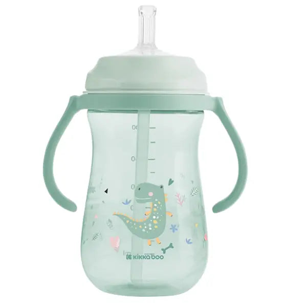 Gobelet PP avec paille en silicone 300 ml Dino World Menthe - Image 2