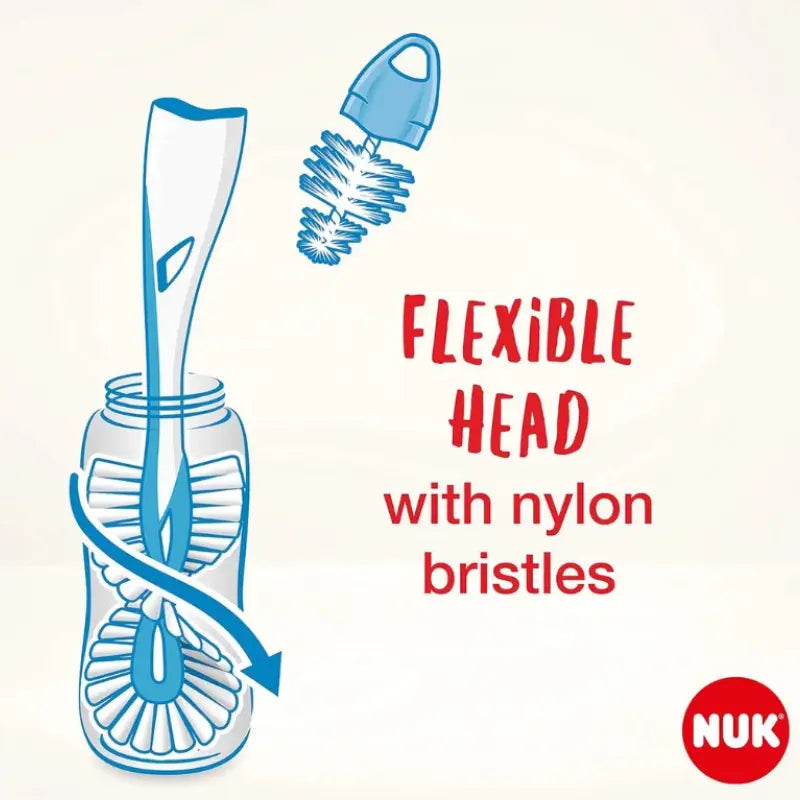 Goupillon NUK 2 en 1 flexible Pour biberons et tétines - Image 4