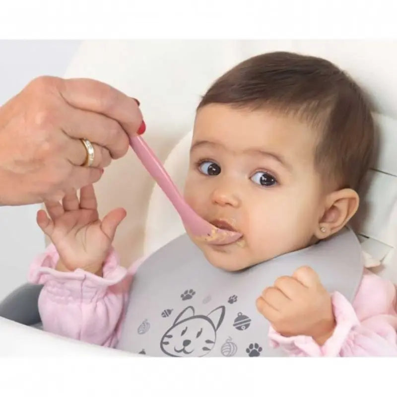 Grande cuillère pour bébé Kiokids - Rose - Image 2