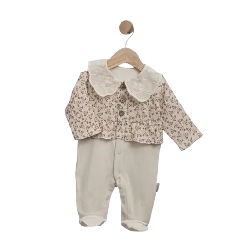 Grenouillère à motifs floraux pour bébé fille 0-6 mois - BM2310 - Image 1