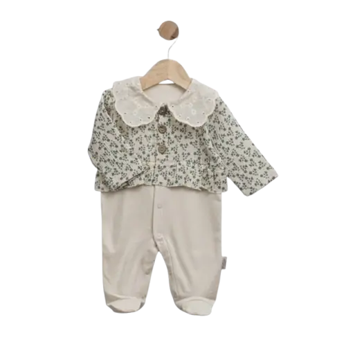 Grenouillère à motifs floraux pour bébé fille 0-6 mois - BM2310 - Image 2