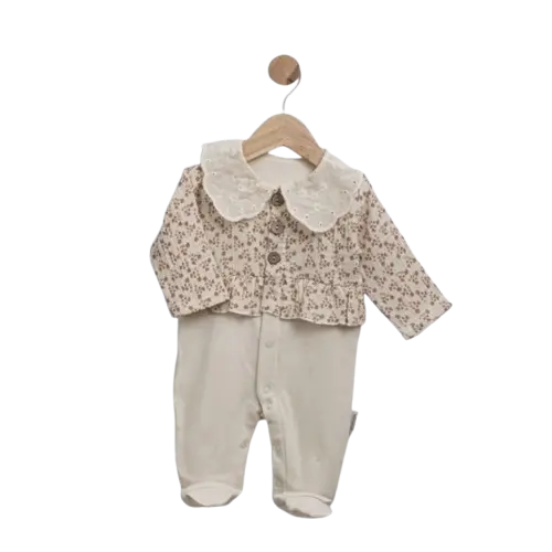 Grenouillère à motifs floraux pour bébé fille 0-6 mois - BM2310 - Image 3