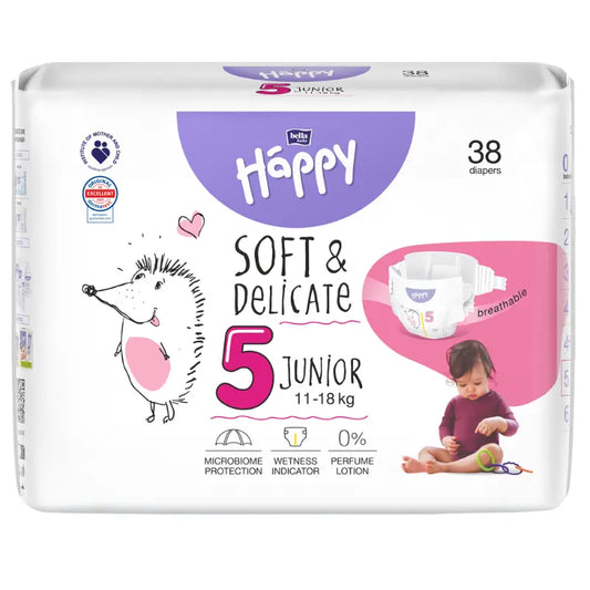 HAPPY – Couches Bébé Junior – Taille 5 (11 à 18kg) 38 pc^^p - Image 1
